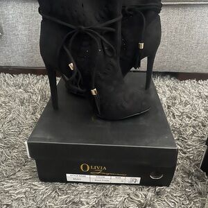 Open Toe Suede Ankle Boot